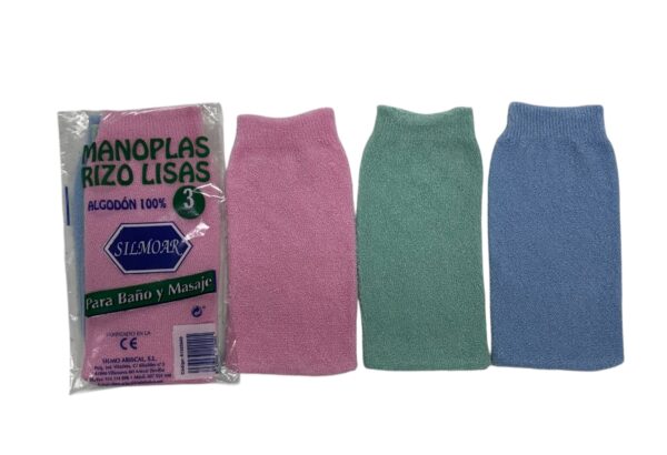 Manoplas rizo lisas (3 piezas)