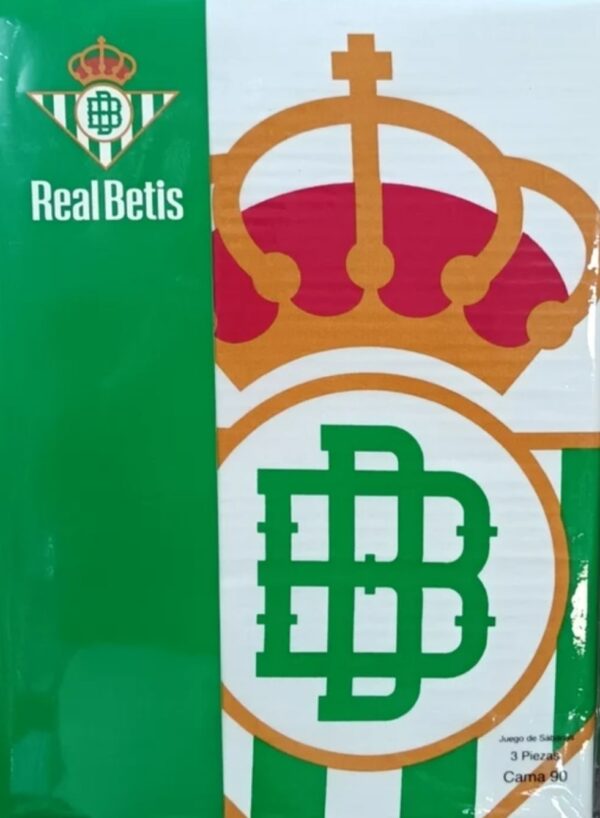 JUEGO SABANAS Real Betis Balompié(oficial) para cama de 90cm - Imagen 2
