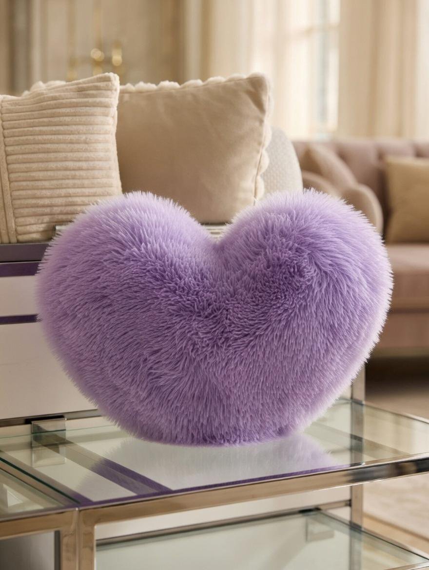 Cojin terciopelo corazón - Imagen 2