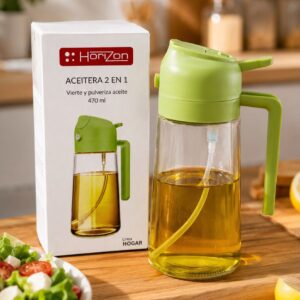 Aceitera Pulverizadora 2 en 1 – 470 ml