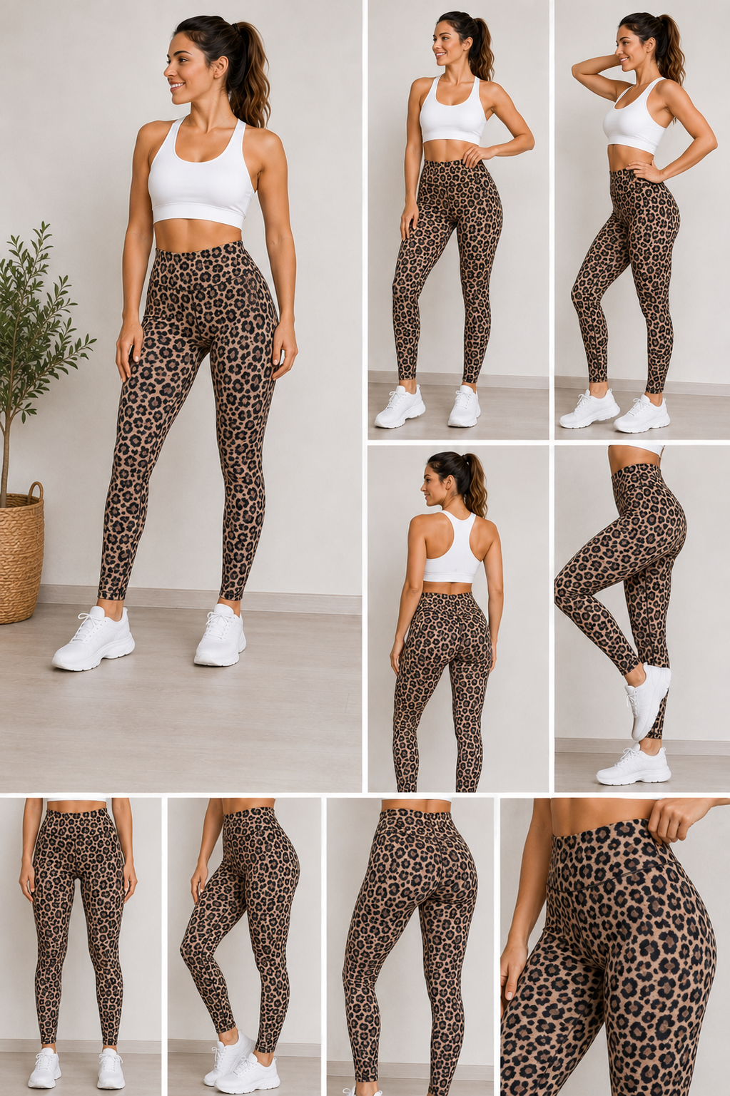 Leggings de pitillo efecto leopardo đ